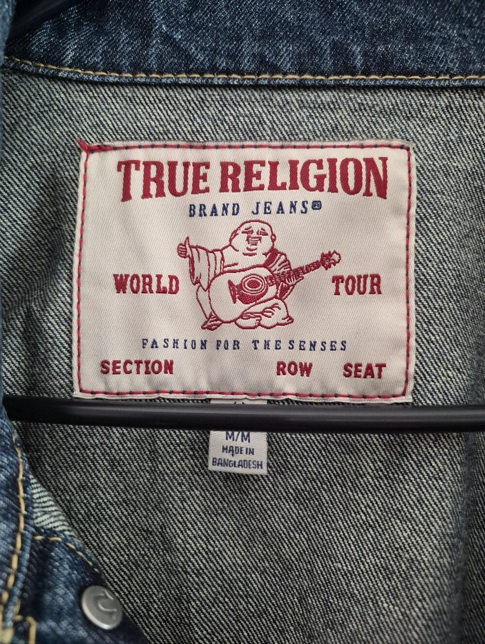 True Religion Blue Jesse SN Denim Trucker Jacket
